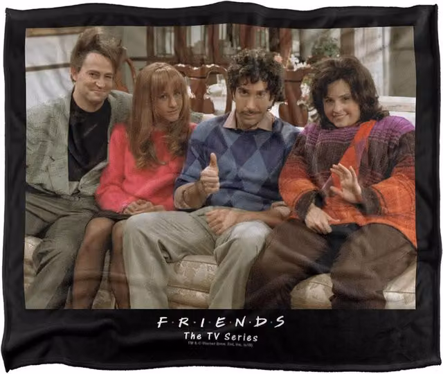 Warner Bros. Friends Throwback Super Soft Silky Touch Fleece Throw Blanket, Multicolour, W: 152.4 cm x L: 152 cm – 5