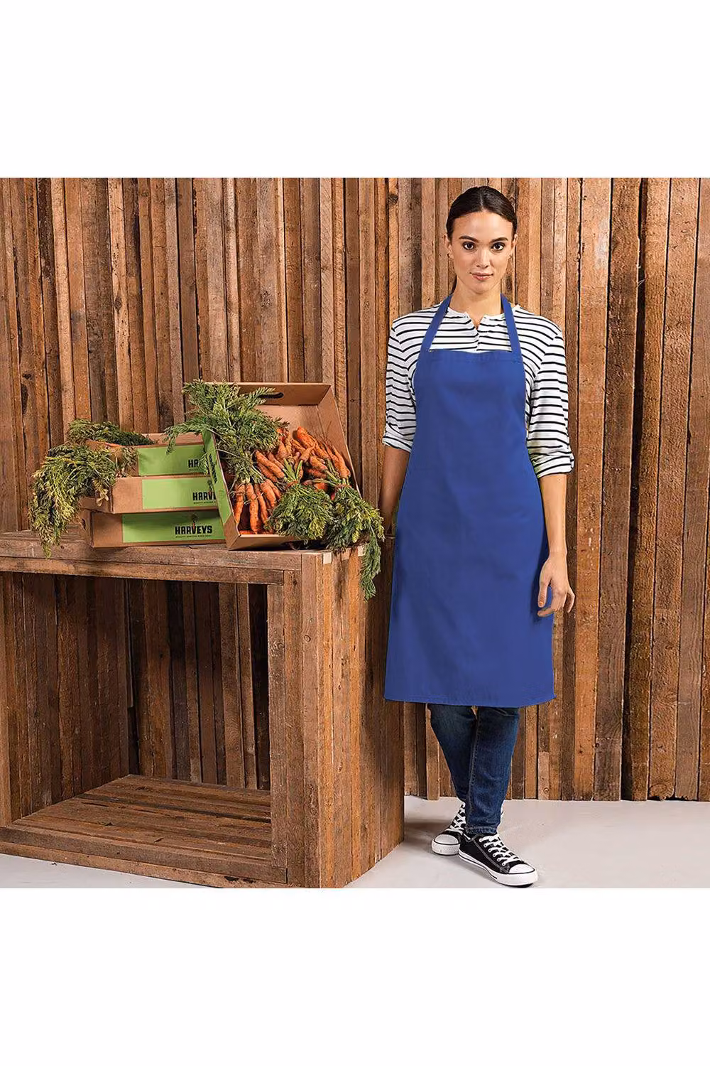 Premier Colours Poly Cotton Bib Apron in Blue – 2