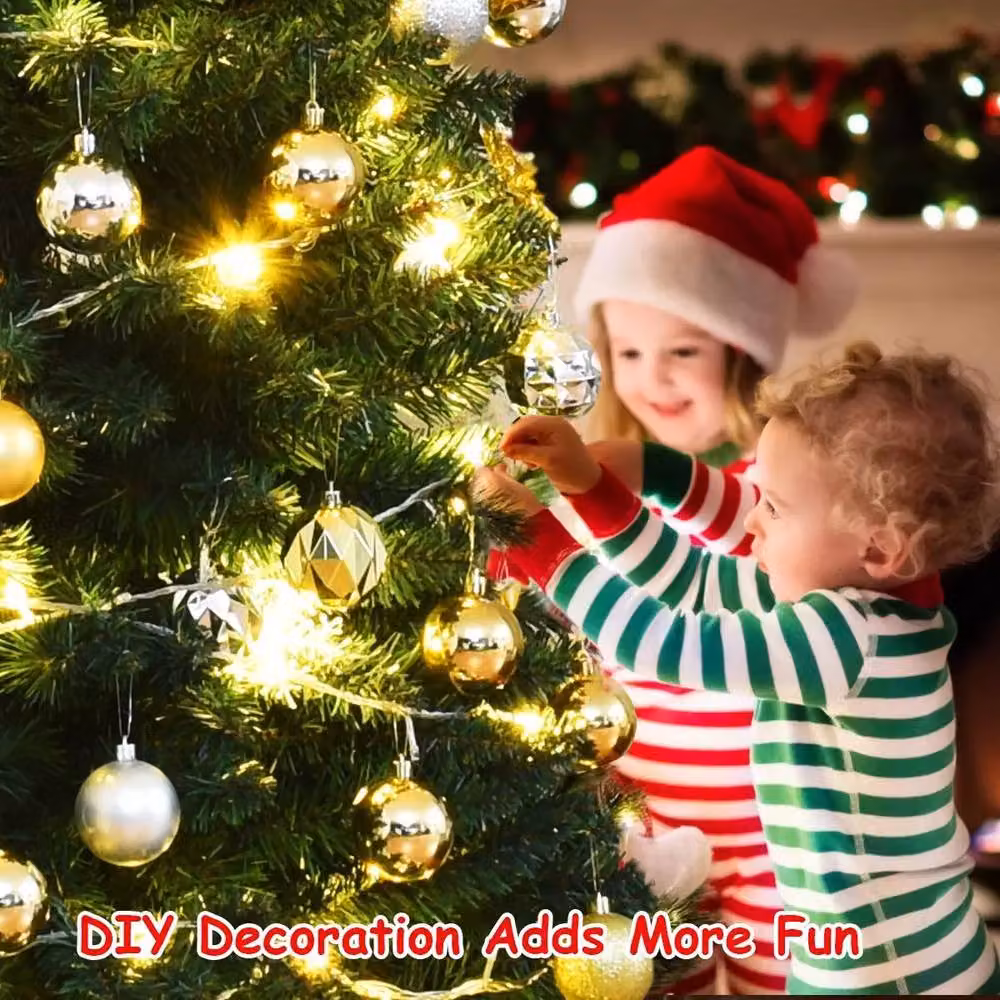 Gymax 210 cm Slim Artificial Christmas Tree in Green – 4