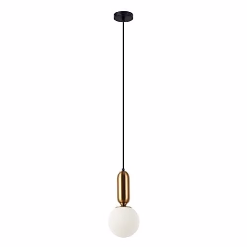 Netlighting Aldeva Modern Sphere Globe Pendant Ceiling Light E27 in Gold/Brass or Black – 1