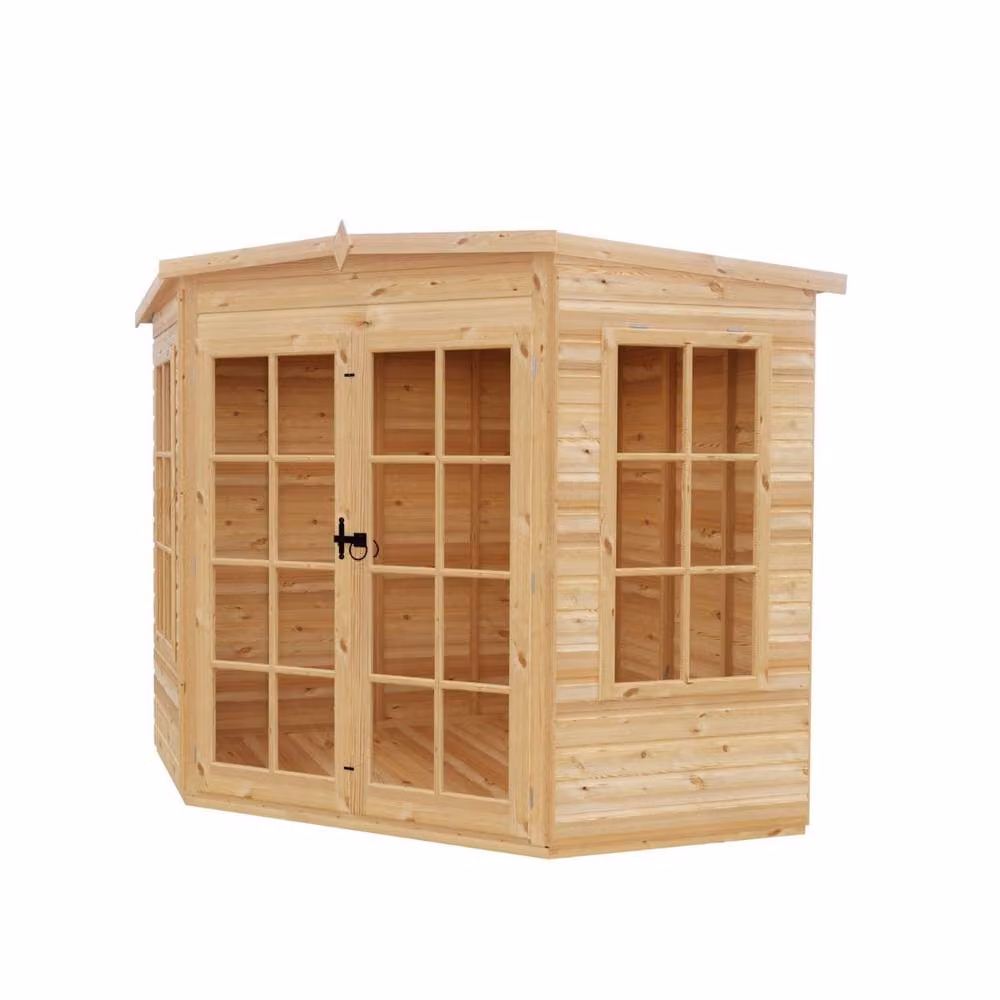 Shires Hampton Shiplap Summerhouse Garden Sun Room in Brown – 2