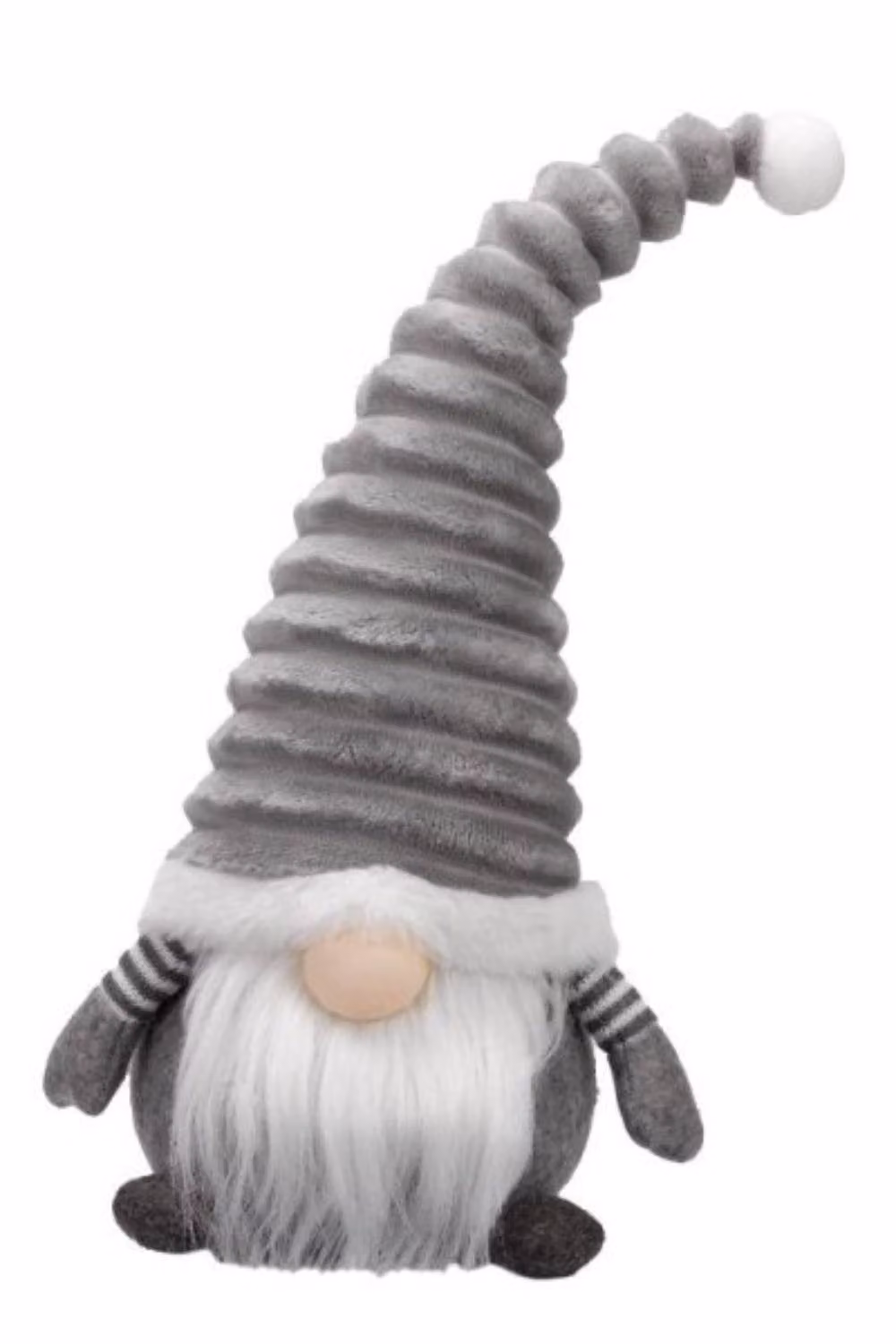 Marco Paul Grey Striped Christmas Gonk Tabletop Decoration, Height: 38 cm – 3