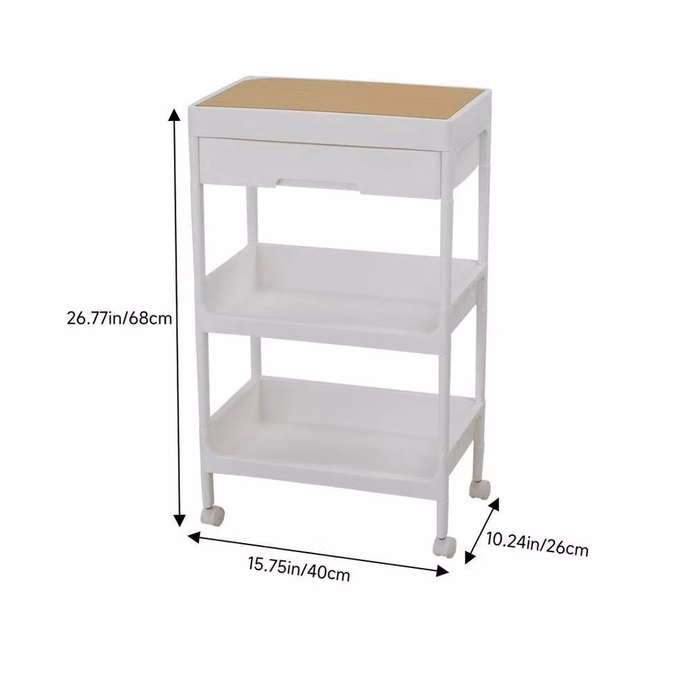 Kelvenix 3-Tier White Plastic Storage Unit – 2
