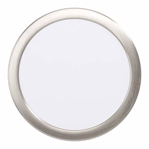 Loops LED Wall and Ceiling Flush Downlight in Silver Metal, 16.5W Recessed Spotlight for Kitchens