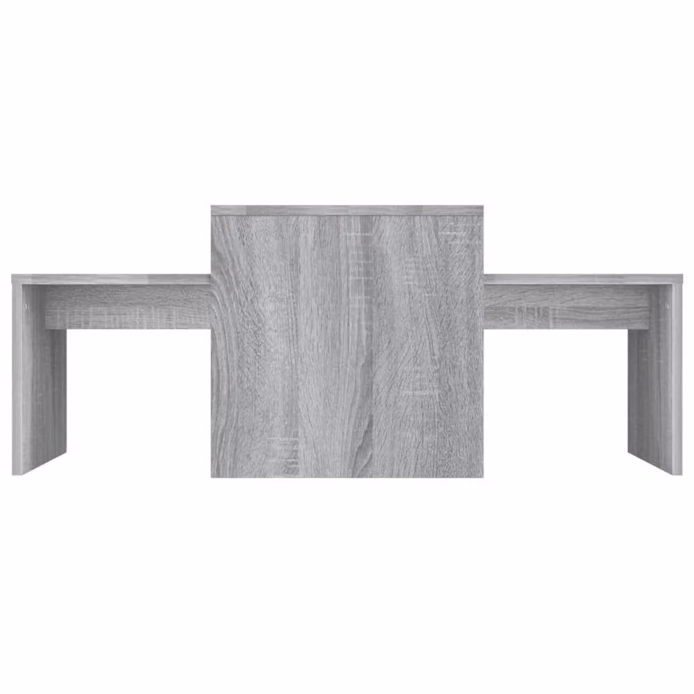 Berkfield Home Grey Sonoma Nested Coffee Table Set, W/D/H: 100 x 48 x 40 cm – 3