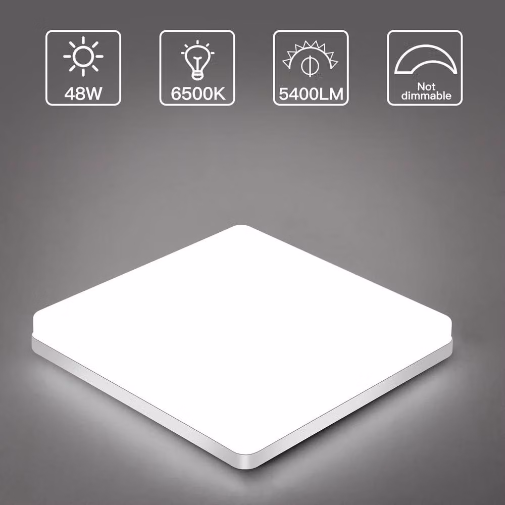 Pheashine Modern Square LED Ceiling Light, Cool White, W/D/H: 30 x 30 x 4 cm – 2