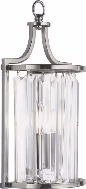 Victoria Wall Light in Chrome with Crystal Glass