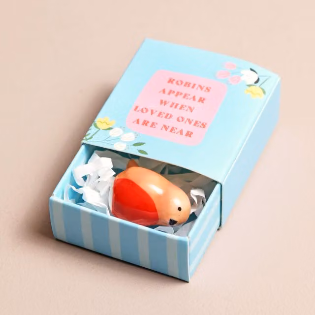 Lisa Angel Ceramic Robin Token in Orange – 1