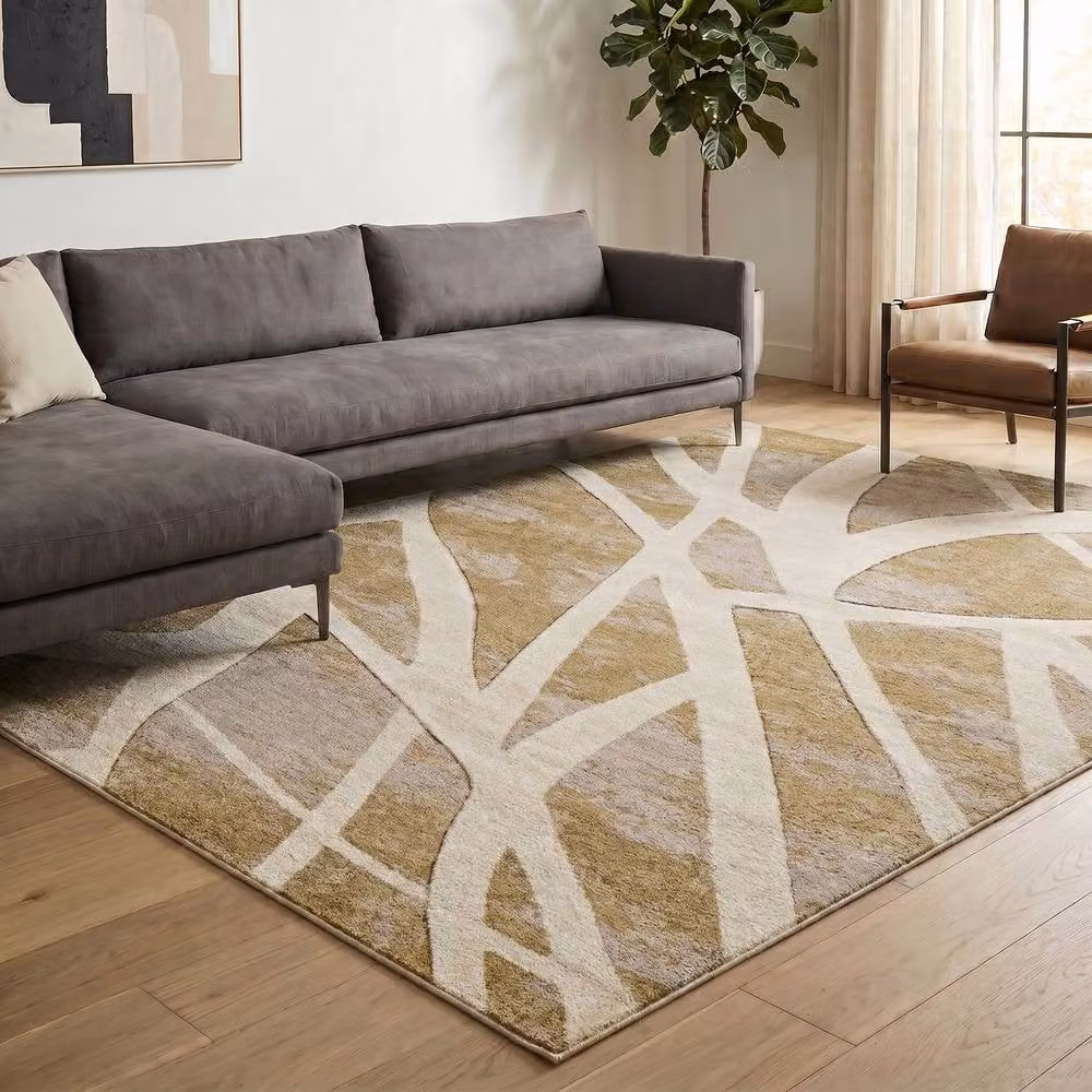 Desire Rugs Santiago Modern Abstract Patterned Carved Runner Rug in Green, W: 60 cm, L: 220 cm – 3