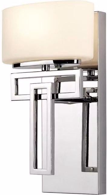 Netlighting Lanza Single Light Bathroom Wall Light in Polished Chrome and Grey, IP44, G9 – 1