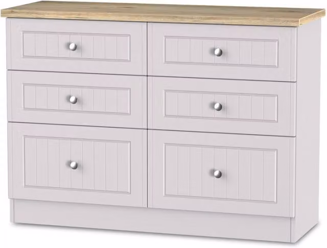 Welcome Vienna 6 Drawer Midi Chest of Drawers in White