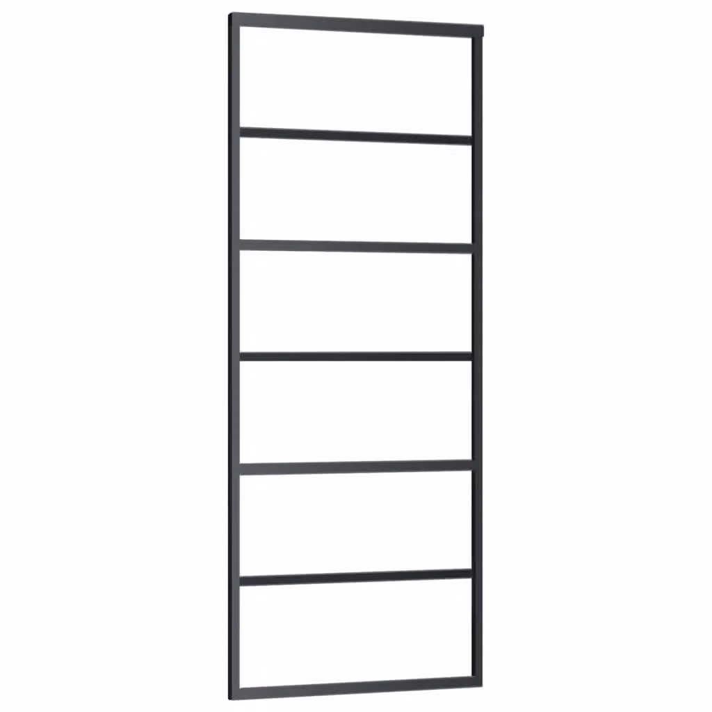 Berkfield Home Sliding Glass and Aluminium Door, Black, W: 76 cm, H: 205 cm – 2
