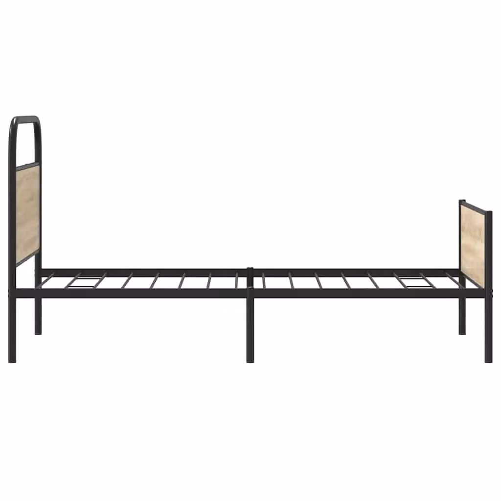 Berkfield Home Sonoma Oak Bed Frame in Brown, W/D/H: 90 x 200 cm – 3