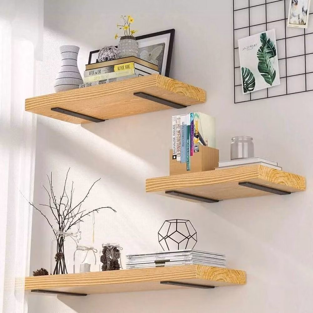 PAWNORA Black Floating Shelf Angle Brackets, 20 cm, 4 Pack – 5