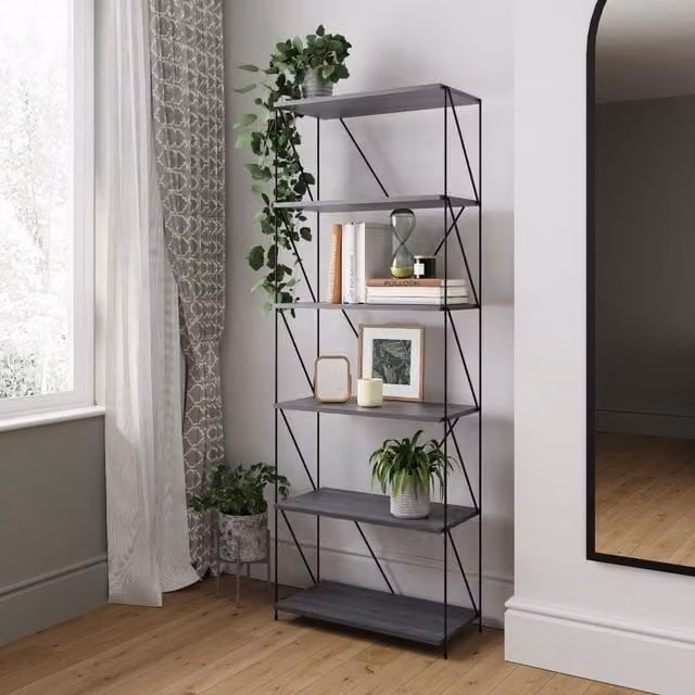 Timber Art Design UK 6 Tier Storage Rack in Dark Grey
