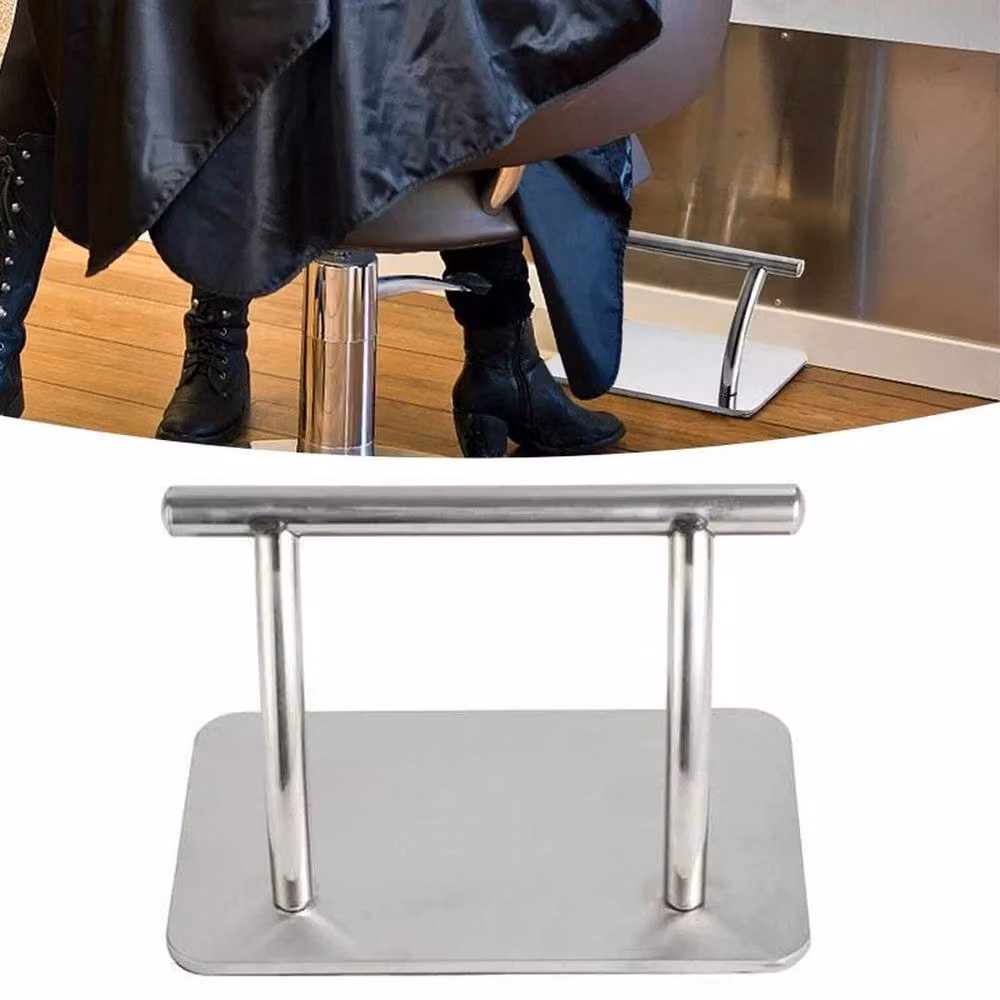 KORVIXA Stainless Steel Footrest for Barbers and Hairdressers in Silver – 2