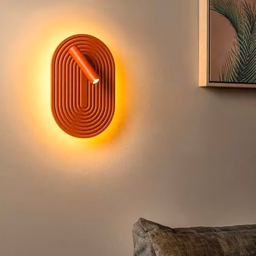 Lucide Carmino LED Wall Light in Terracotta with Warm White 2700K Light – 2