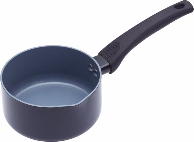 MasterClass Ceramic Non-Stick Induction Ready 14cm Milk Pan in Grey or Black – 2