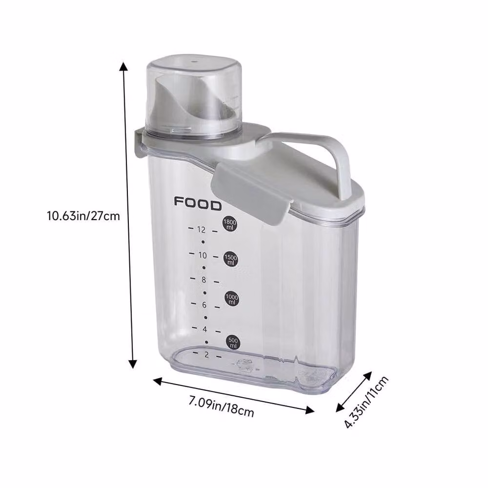 EONLION Waterproof Food and Cereal Storage Container, 2000ml, Clear