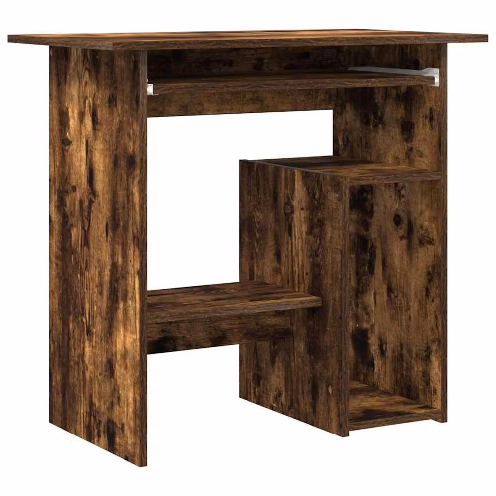 Berkfield Home Elegant Writing Desk in Smoked Oak Brown, W/D/H: 80 x 45 x 74 cm – 3