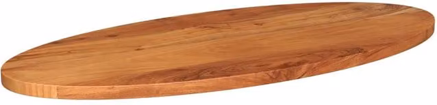 Berkfield Home Oval Solid Wood Acacia Table Top, Brown, W: 90 cm, D: 40 cm, H: 3.8 cm – 1