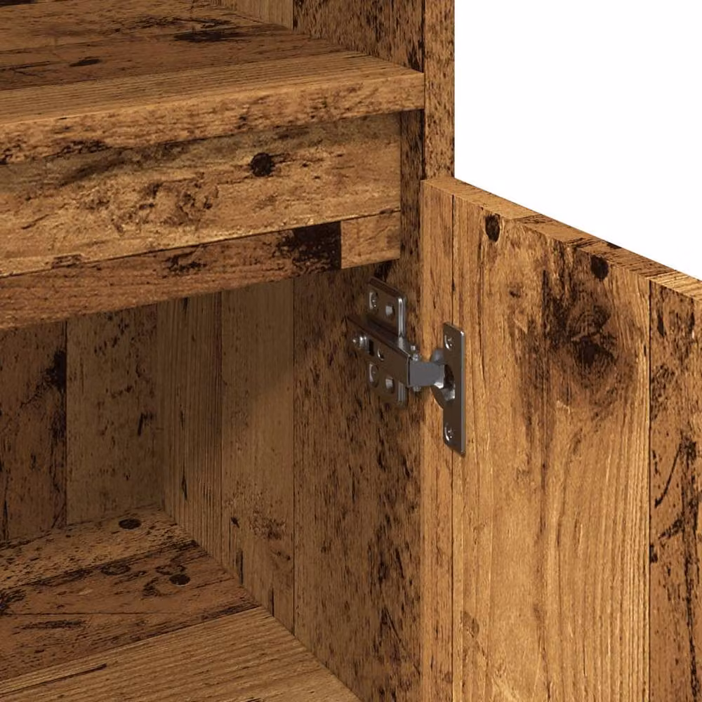Berkfield Home Industrial Bathroom Cabinet in Brown, W/D/H: 30 x 30 x 100 cm – 4