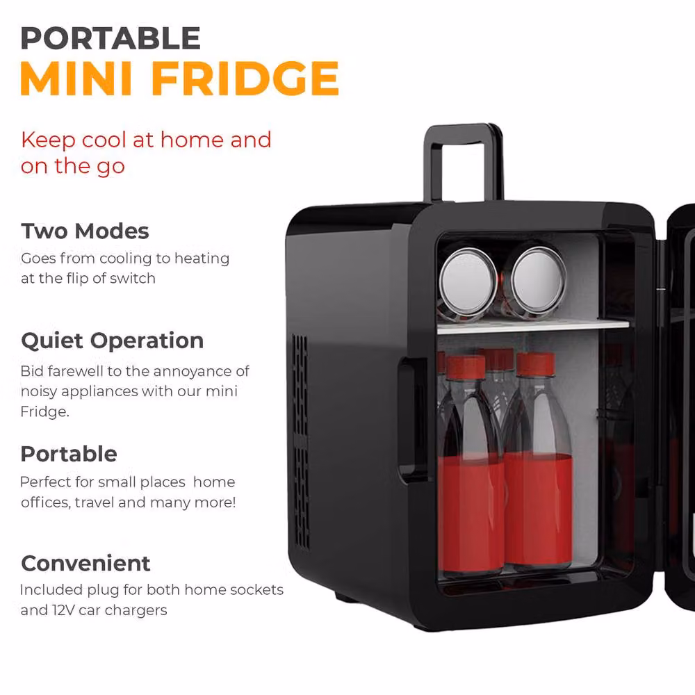 Crystals 10L Portable Mini Electric Cooler Fridge in Black – 4