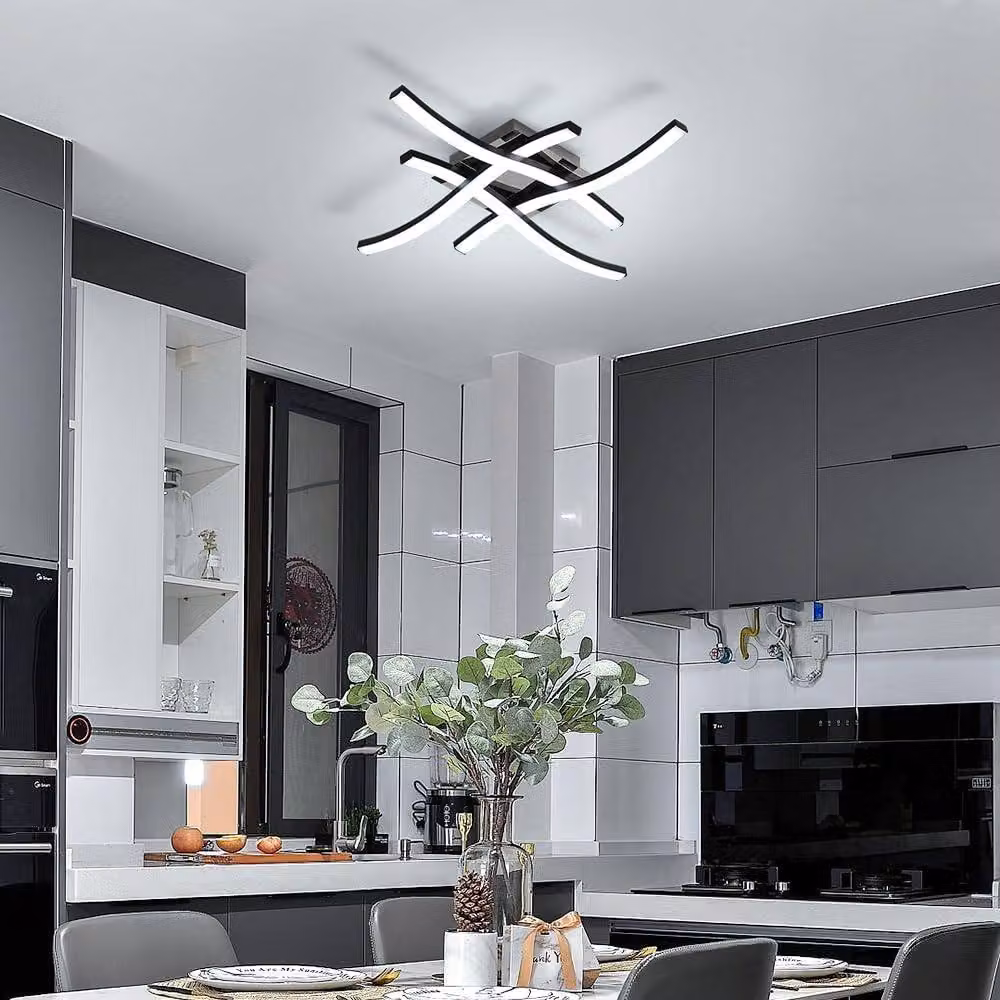 Goeco Modern Square LED Ceiling Light, 24 W, 6500 K Cool White, Black – 2