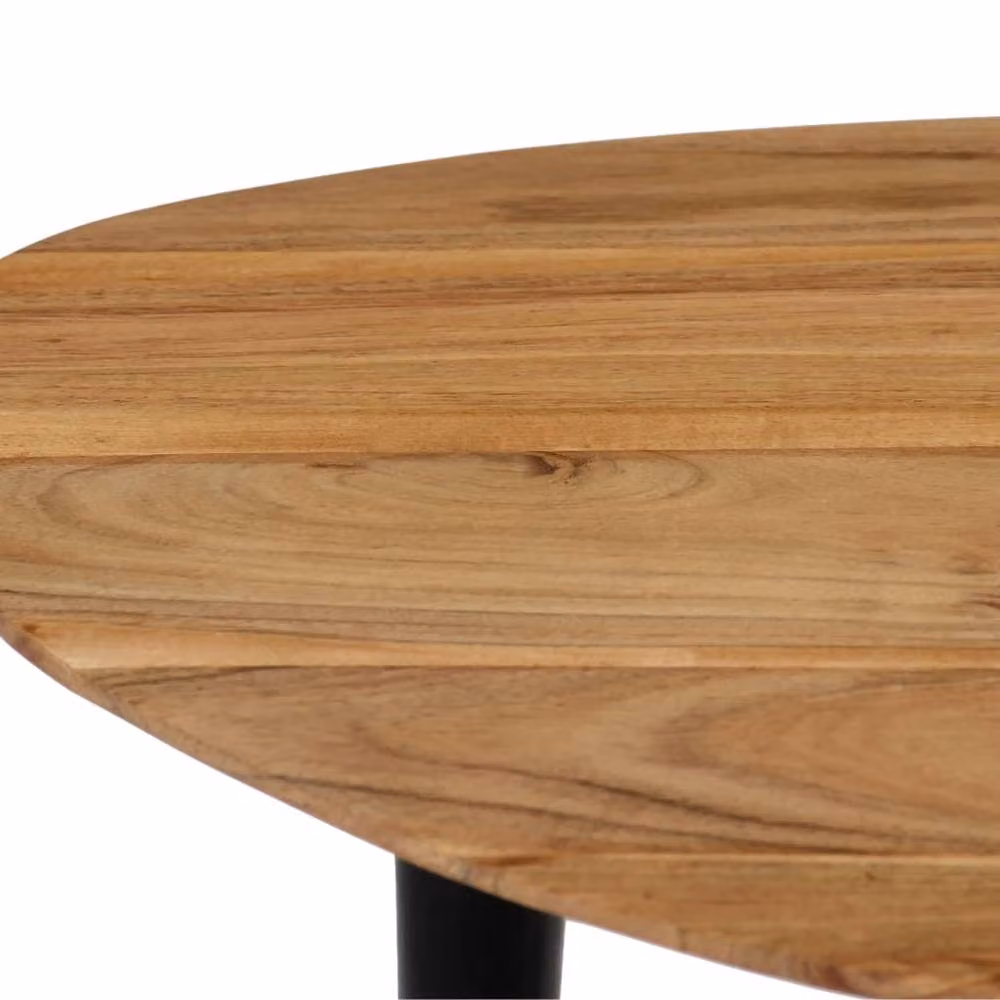 Berkfield Home Beautiful 3 Piece Nesting Coffee Table Set in Brown Solid Acacia Wood – 5