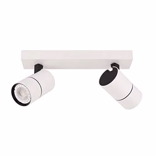 Netlighting Laconi Modern 2 Light Twin Ceiling Spotlight GU10 in White – 1