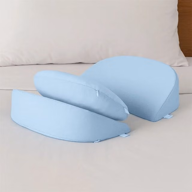 Lavio Blue Cotton Maternity Pregnancy Wedge Pillow for Adults