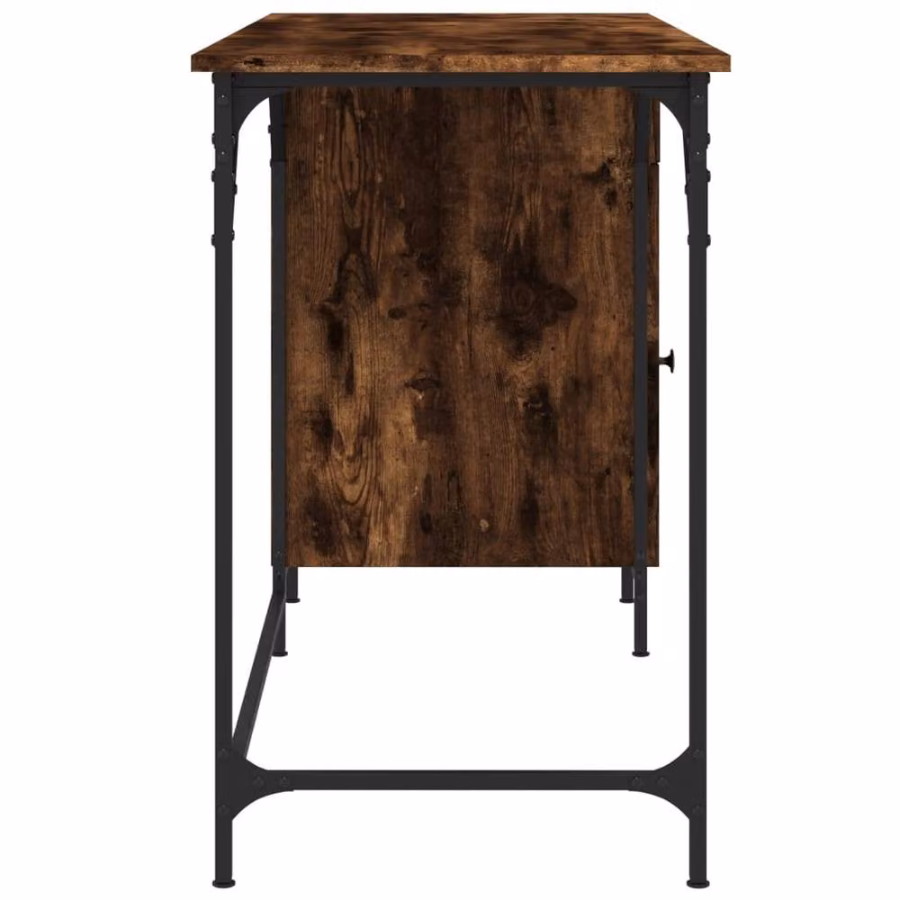 Berkfield Home Computer Desk in Smoked Oak Brown, W/D/H: 131 x 48 x 75 cm – 3