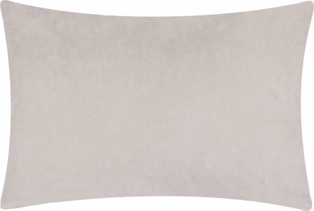 Make It A Home Rectangular Velvet Cushion in Silver and Beige Polyester with Removable Cover