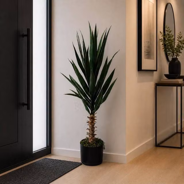 Leaf Premium Artificial Green Yukka Tree in Pot, Height: 100 cm – 1