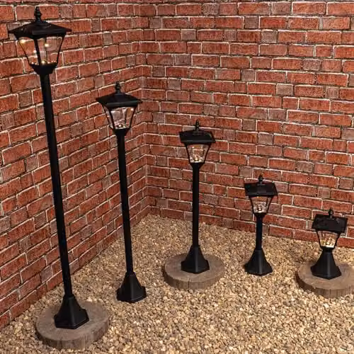 mysmartbuy Casablanca Solar Powered Height Adjustable LED Lamp Post, Black, H126.5 x W15 cm – 4
