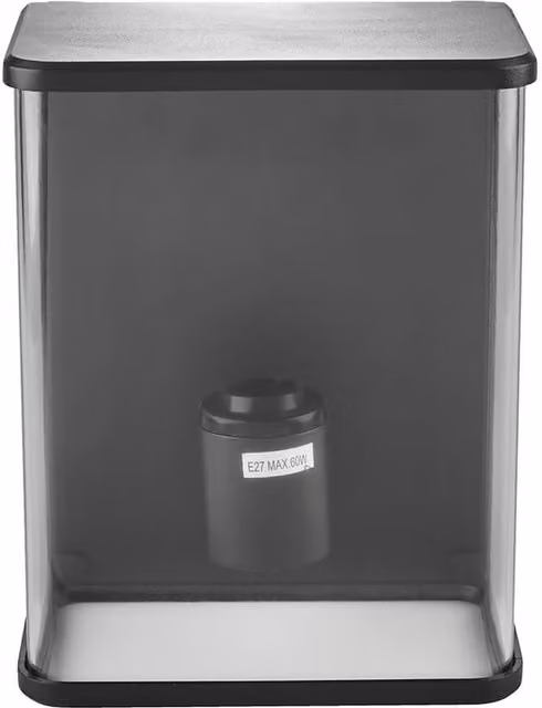 Biard Modern Black Aluminium Lantern Wall Light for Garden, Balcony and Terrace