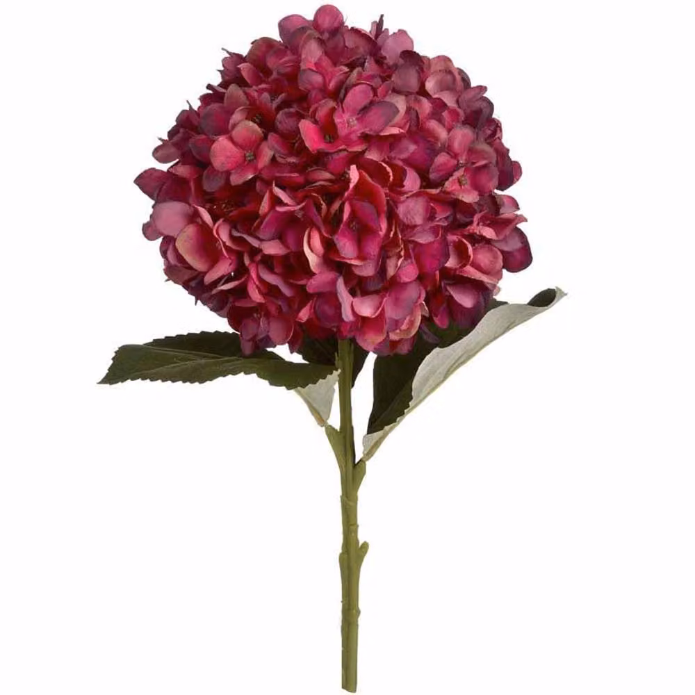 Lemon Pavilion Furniture and Decor Ruby Hydrangea Artificial Flower, Red, W: 18 cm, D: 18 cm, H: 42 cm – 3