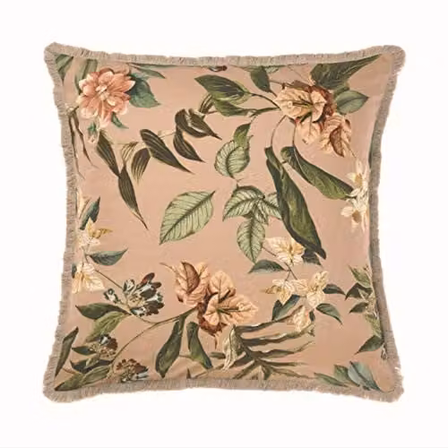 Linen House Anastacia Cotton Floral Continental Pillowcase Sham, Multicolour, W/D/H: 65 x 65 x 65 cm