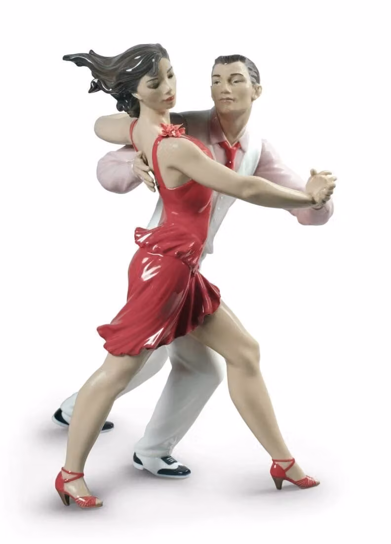Lladró Salsa Couple Limited Edition Red Porcelain Figurine