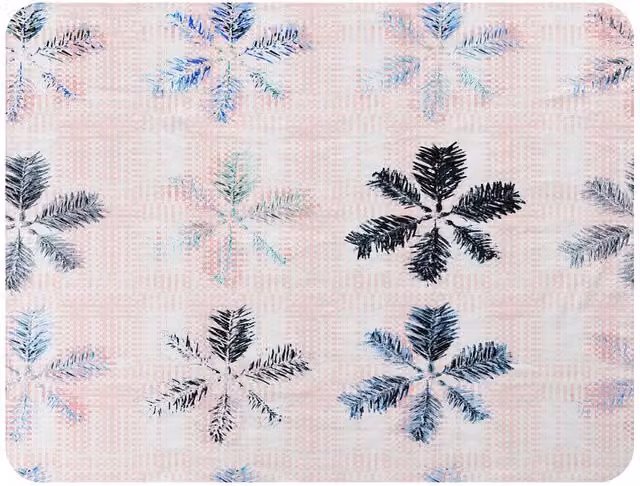 Benjamin Tate Design Floral Fleece Blanket in Pink, Multicolour and Beige, W/D/H: 120 x 150 cm – 2