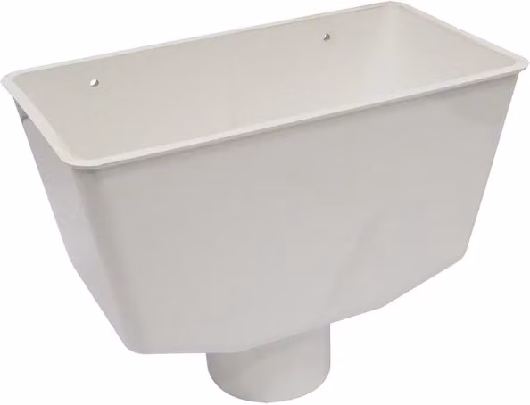 FloPlast Deepflow/Hi-Cap Downpipe Hopper, 80mm, White