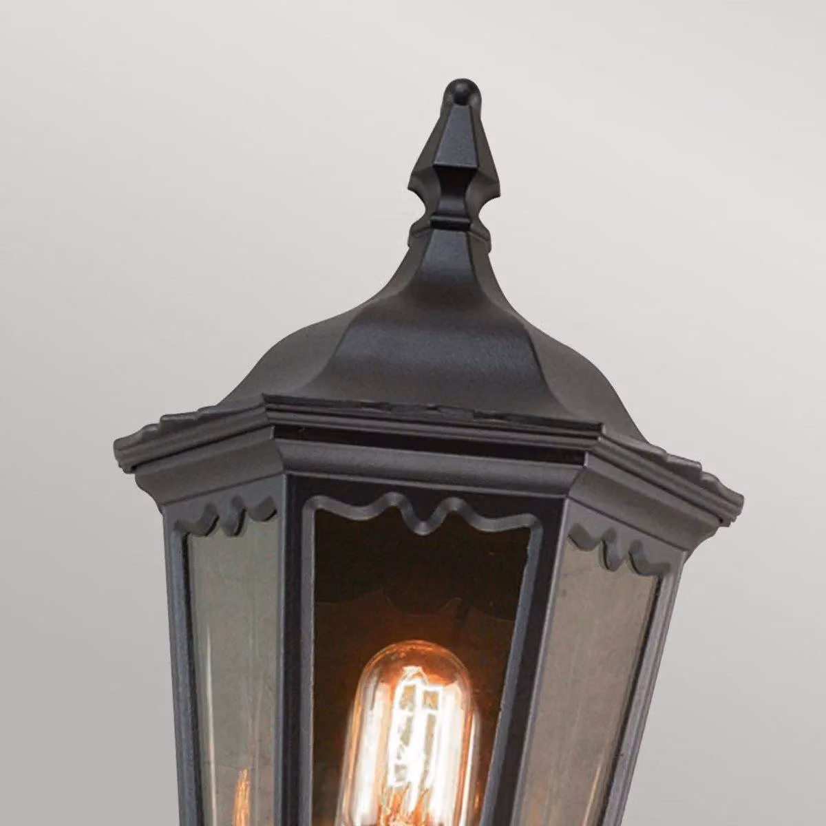 Netlighting Medstead Black Outdoor Wall Lantern Light with IP43 Rating and E27 Socket – 2