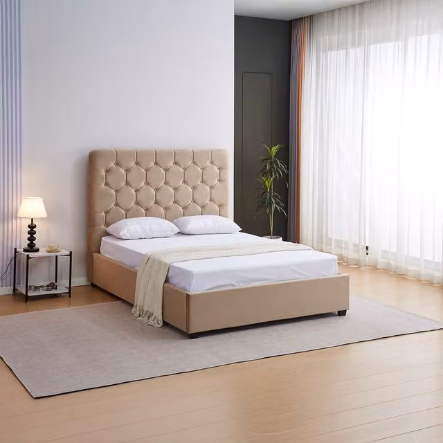 Seconique Modern Upholstered Ottoman Bedframe with Lift Up Base, W/D/H: 180 x 200 cm
