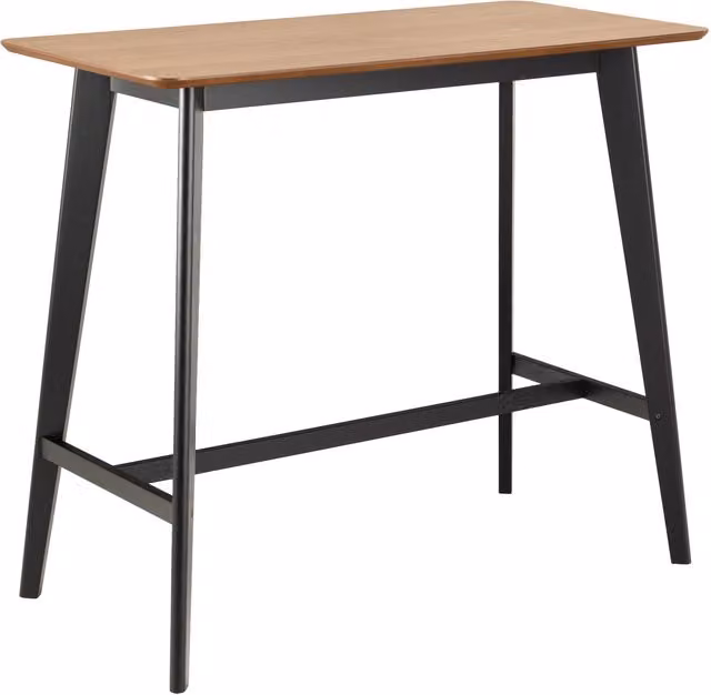 Furniture To Go Roxby Modern Bar Table in Oak and Black Brown