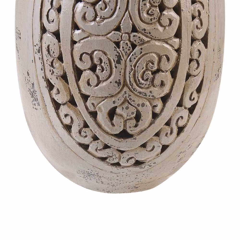 Wyld and Coco Grey Ceramic Terracotta Vase, Height: 51 cm – 4
