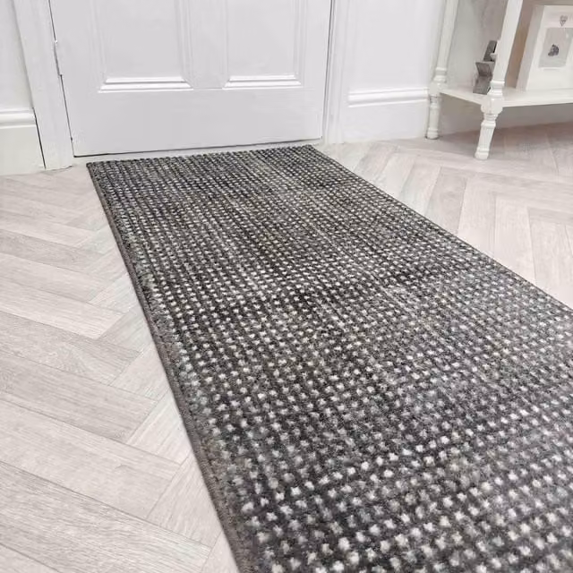 runrug Canyon Hallway Carpet Runner Rug in Stone, W/L: 66 x 270 cm