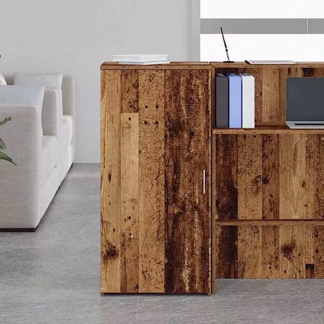 Berkfield Home Rustic Storage Cabinet in Brown, W/D/H: 50 x 45 x 103.5 cm