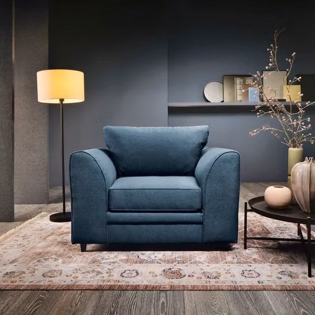 Abakus Direct Darcy Tub Armchair in Teal Fabric