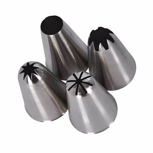 KitchenCraft 9 Piece Cake Decorating Set with Piping Bag and Star Nozzles in White, Grey and Multicolour – 2