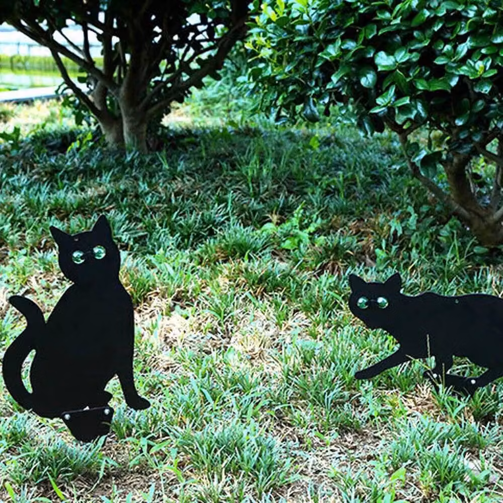 FLAVORA 3 Pack Garden Pest Deterrent Repellent in Black, H 100 cm x W 15 cm – 5